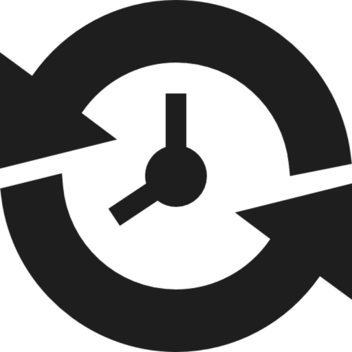 Clock icon with circular arrows.