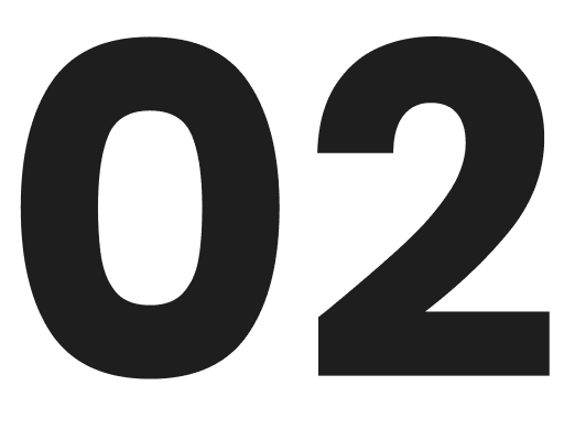 Black number "02" on dark background.